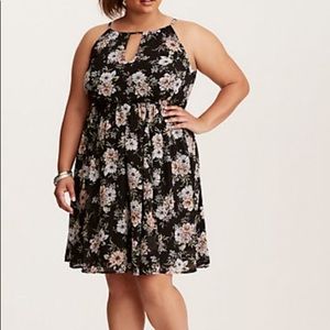 Torrid lined chiffon dress